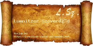 Lumnitzer Szeveréd névjegykártya